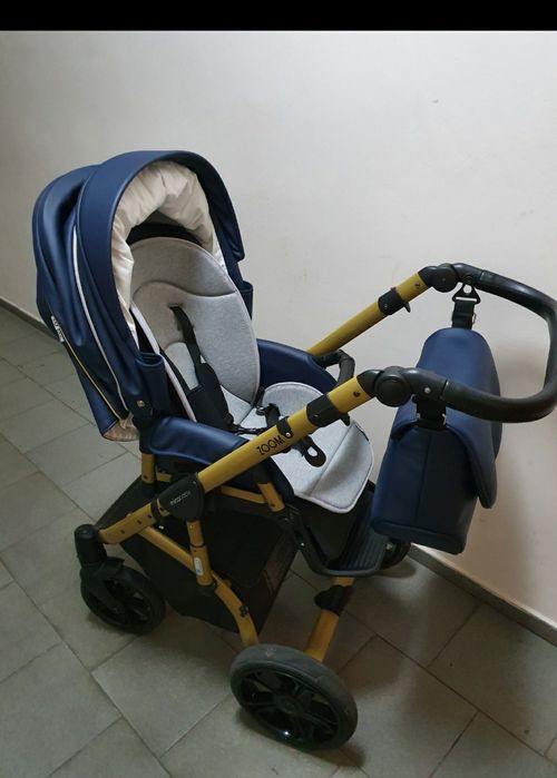 2в1 Коляска Mioobaby Zoom Royal Edition Navy-Gold