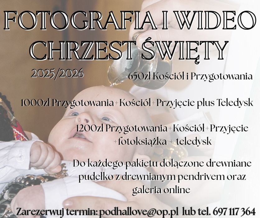 Fotograf Chrzest Święty Podhale Orawa Spisz