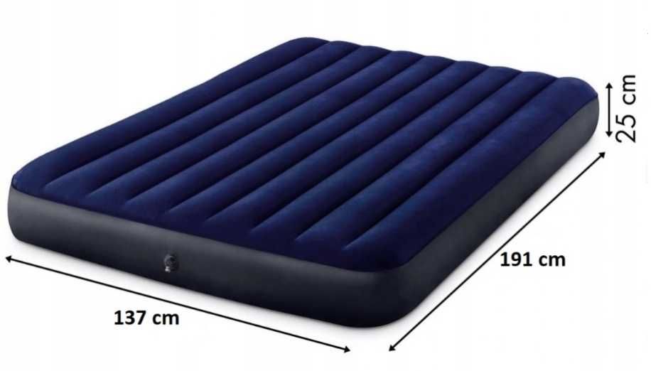 MATERAC dwuosobowy łóżko dmuchane INTEX 137x191cm