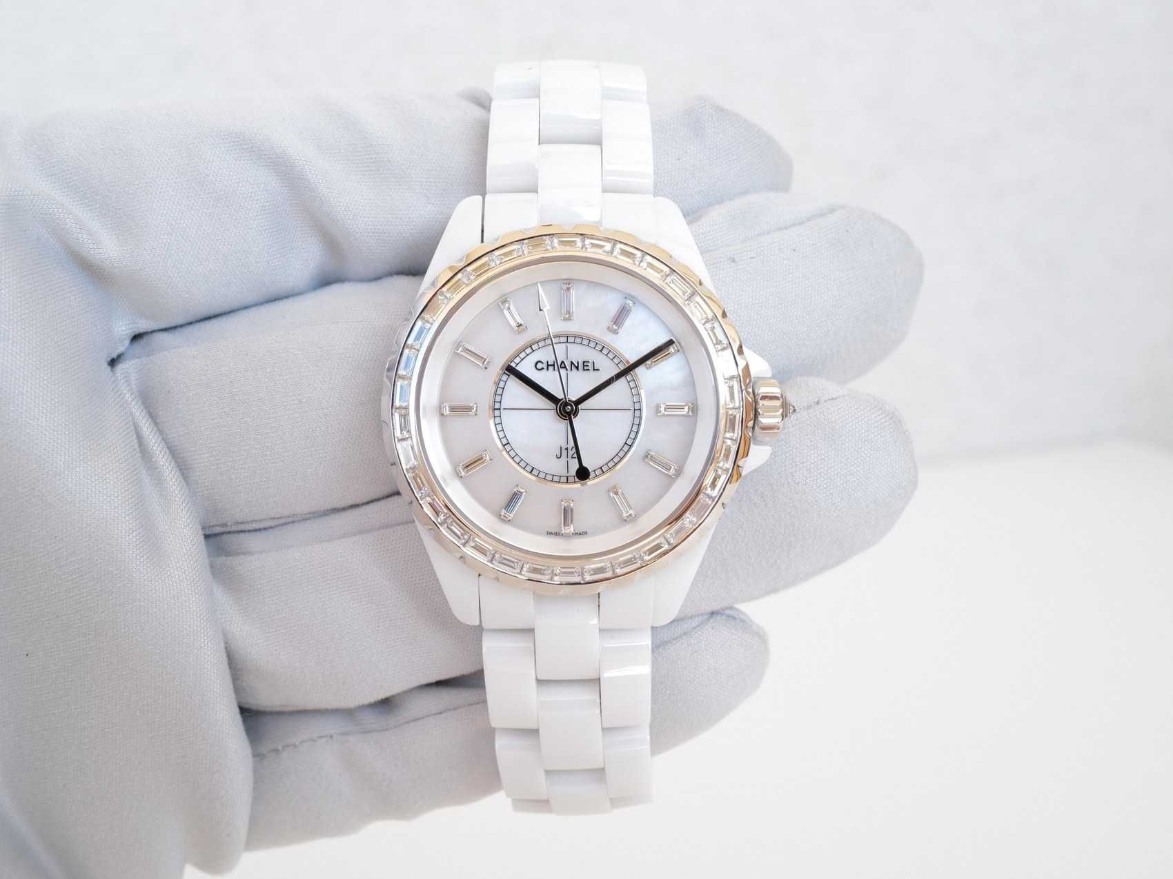 Chanel J12 Jewellery 3ct Baguette Diamonds 33mm