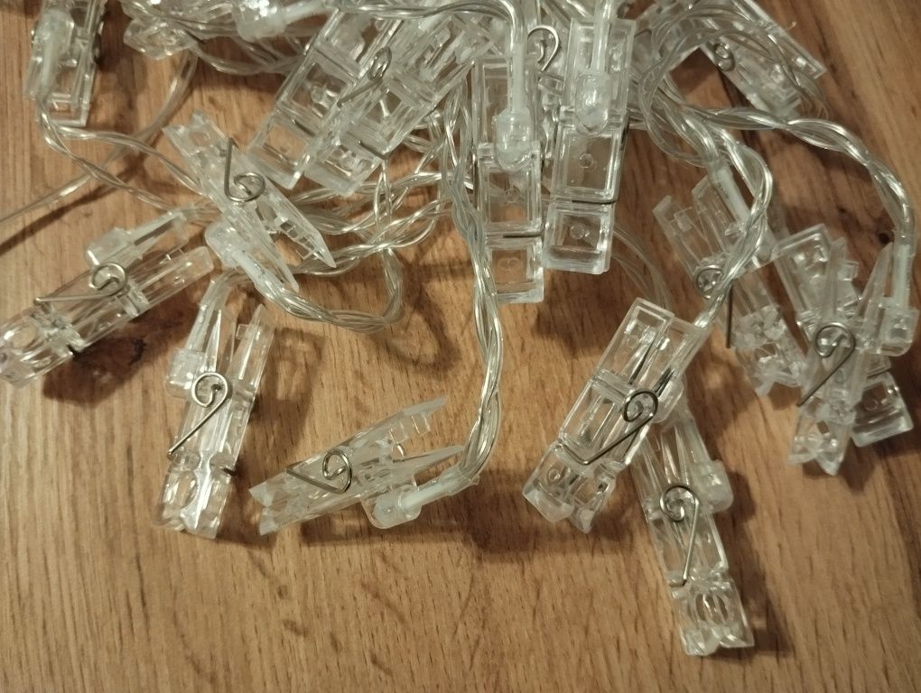 Lampki spinacze nowe