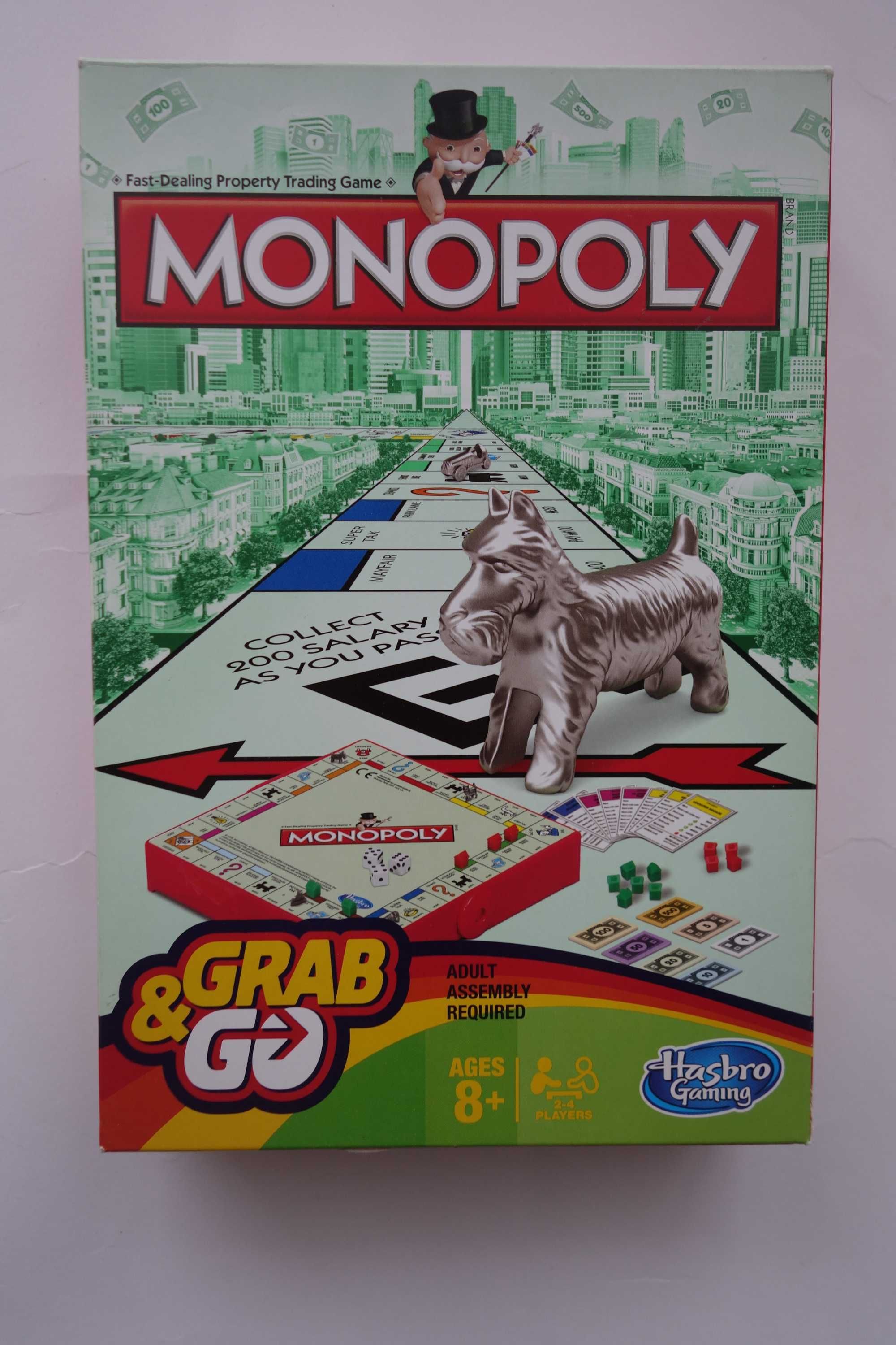 Gra podróżna Monopoly Grab & Go Hasbro (wersja angielska)