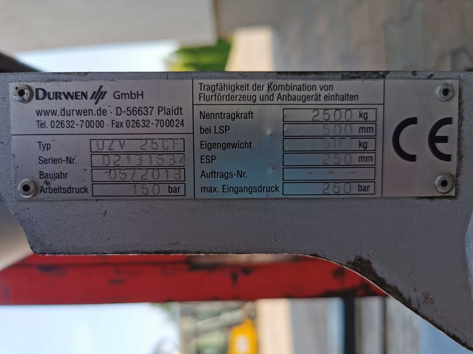 Pozycjoner wideł Durwen Klasa 2 , 2,5T
