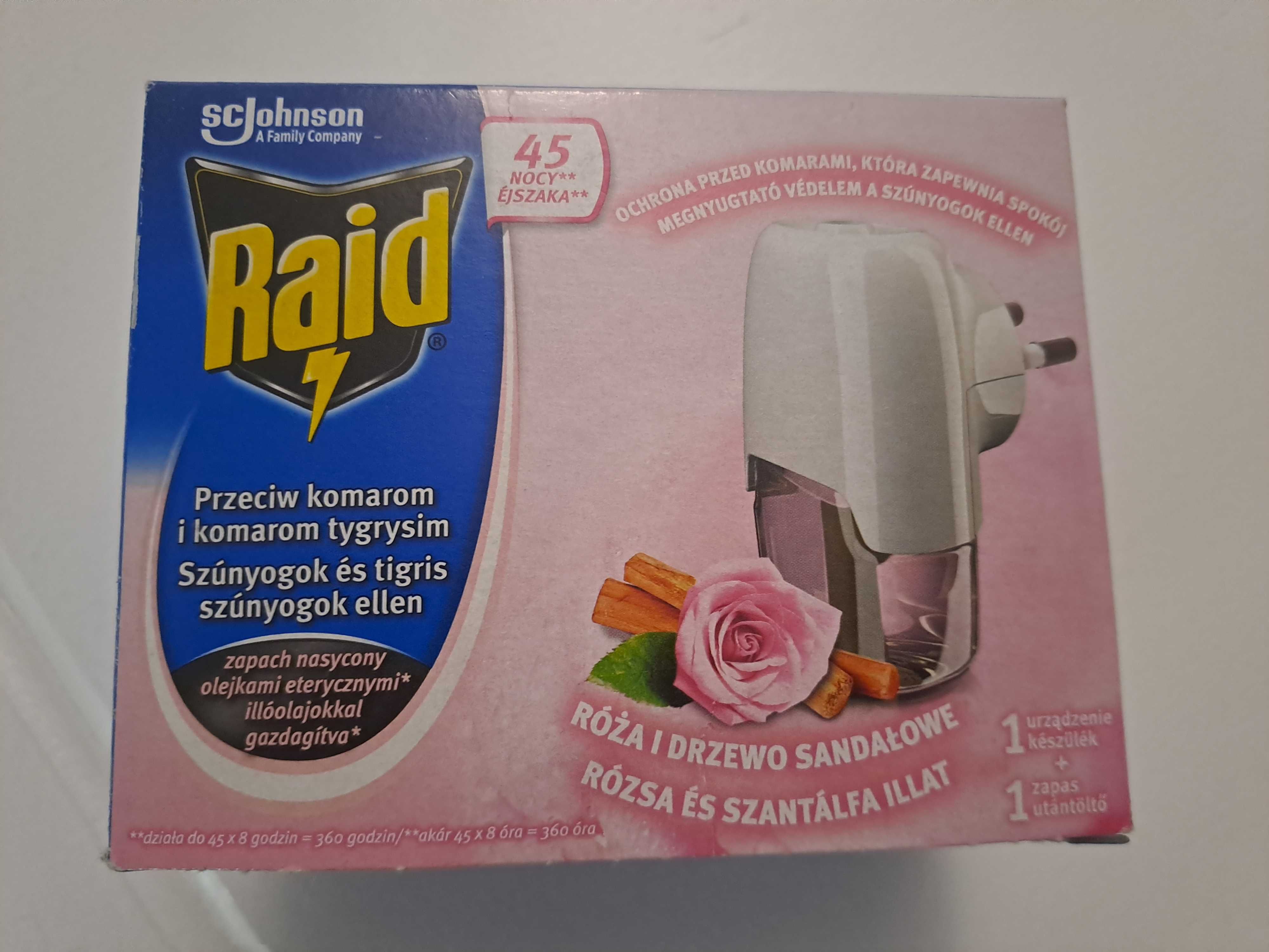 RAID przeciw komarom róża i drzewo sandałowe 27 ml