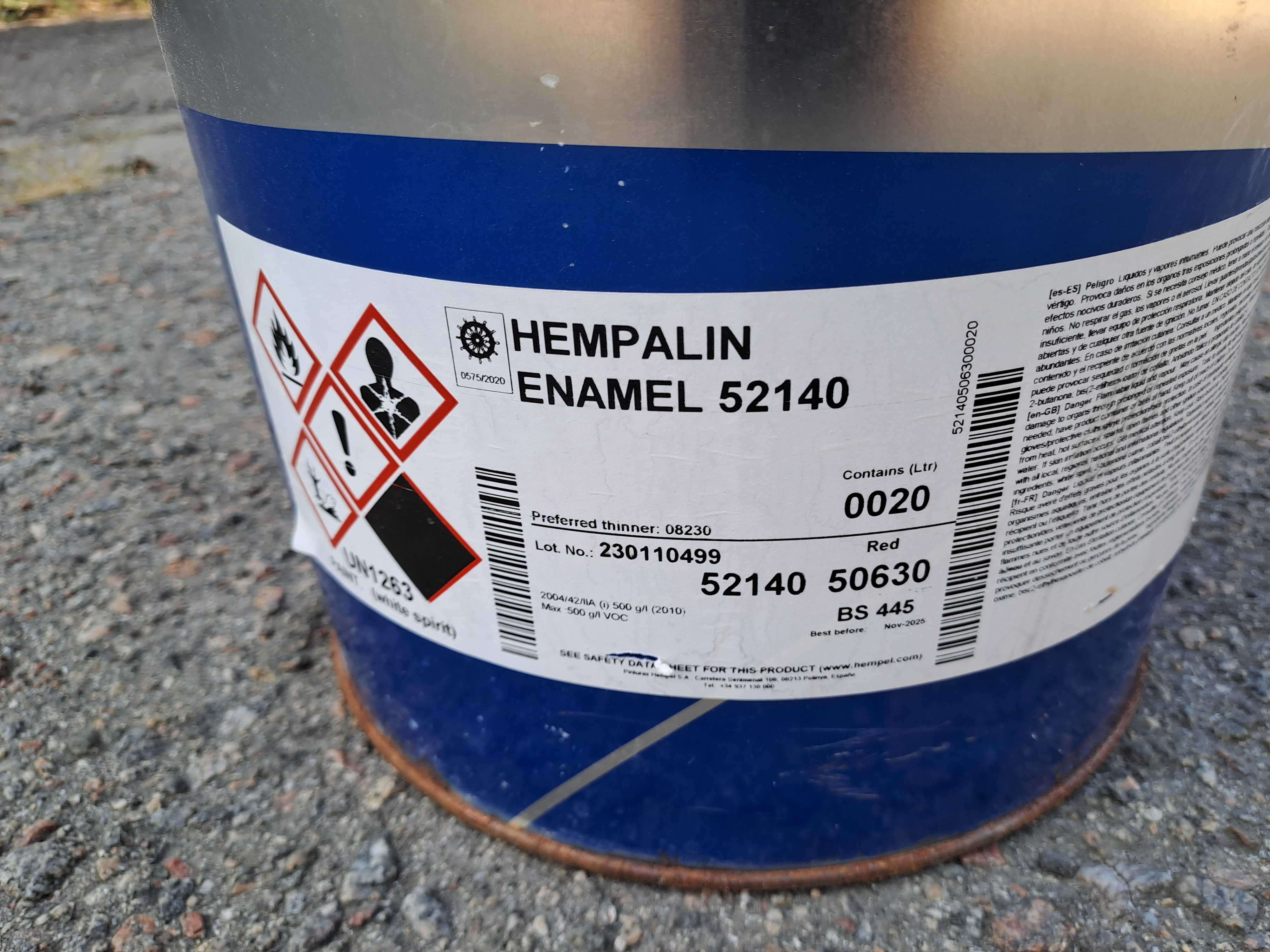 Краска HEMPALIN ENAMEL компании HEMPEL цвет красный