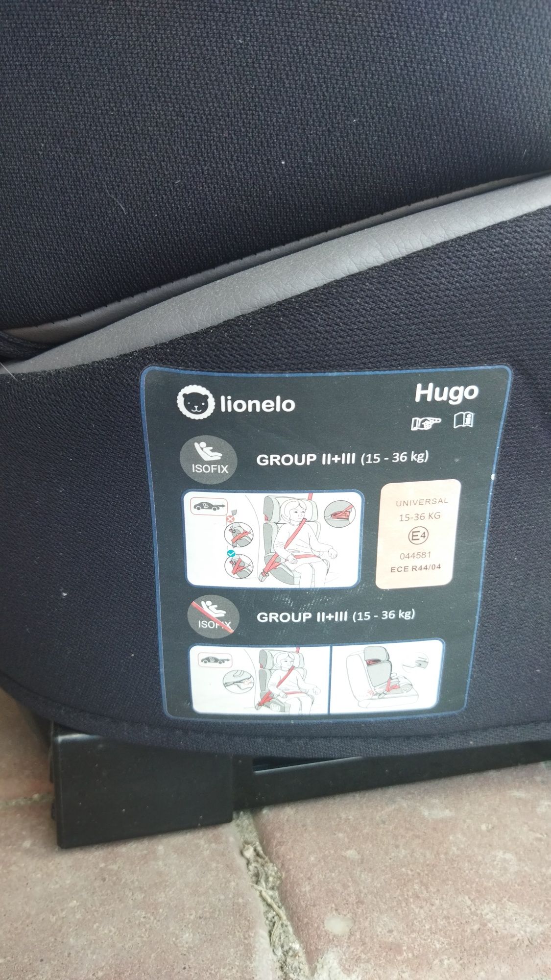 Fotelik Lionelo Hugo 15-36kg ISOFIX