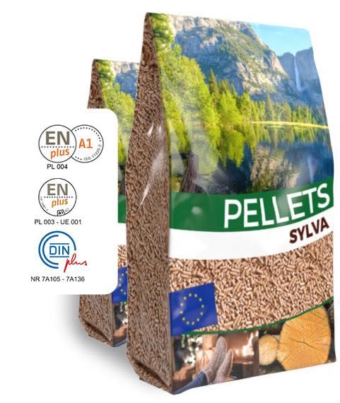Pellet drzewny SYLVA klasa A1 DinPlus DOSTĘPNY