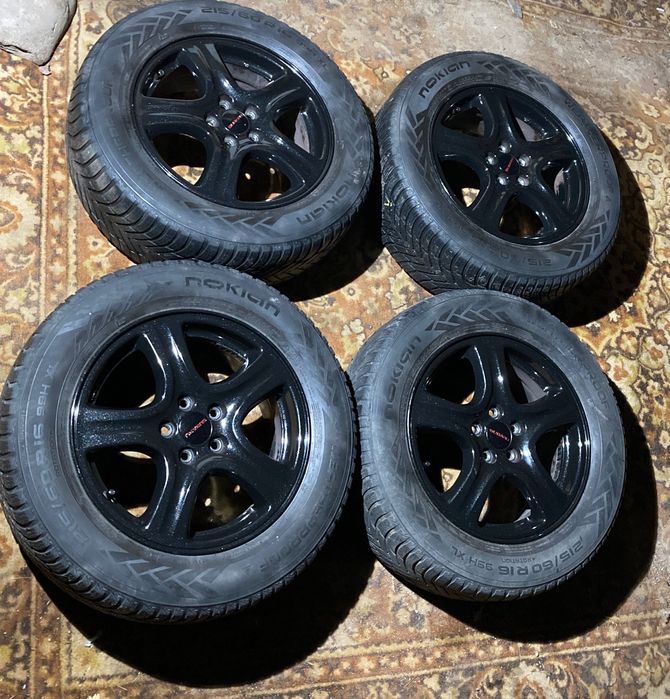 Komplet alufelg Subaru 5x100 opony zimowe