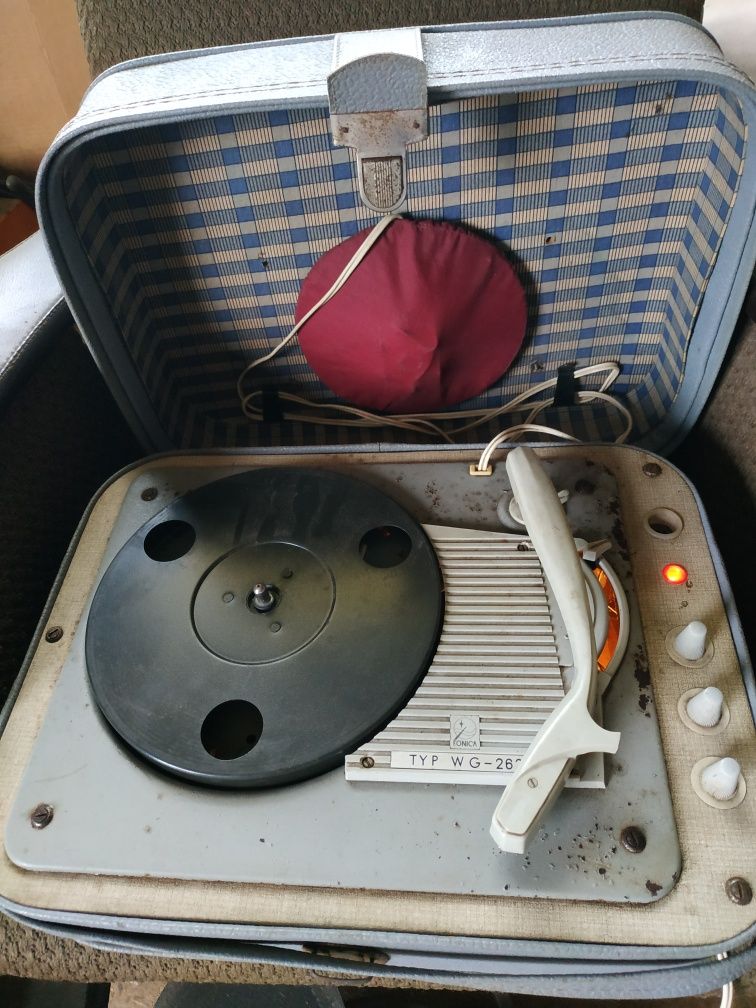 OKAZJA 1971 rok Gramofon ze wzmacniaczem FONICA WG-262 adapter Bambino