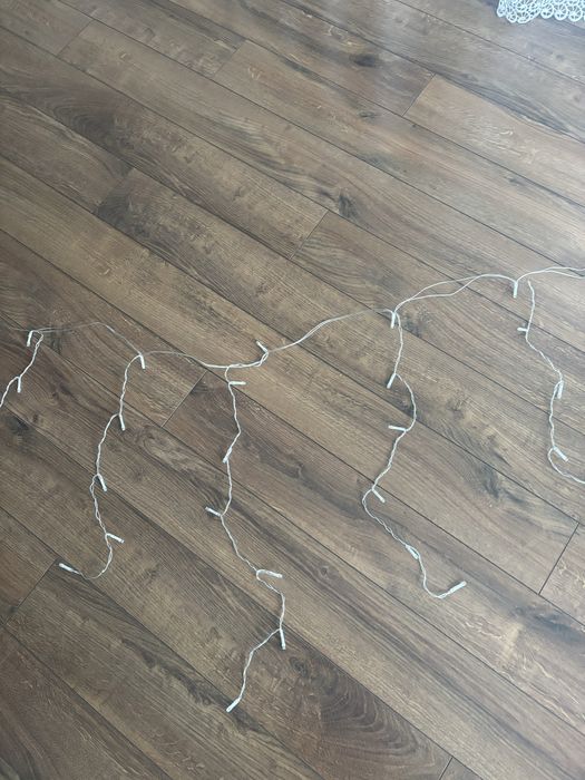 Girlanda świąteczna sople białe 3,5 m