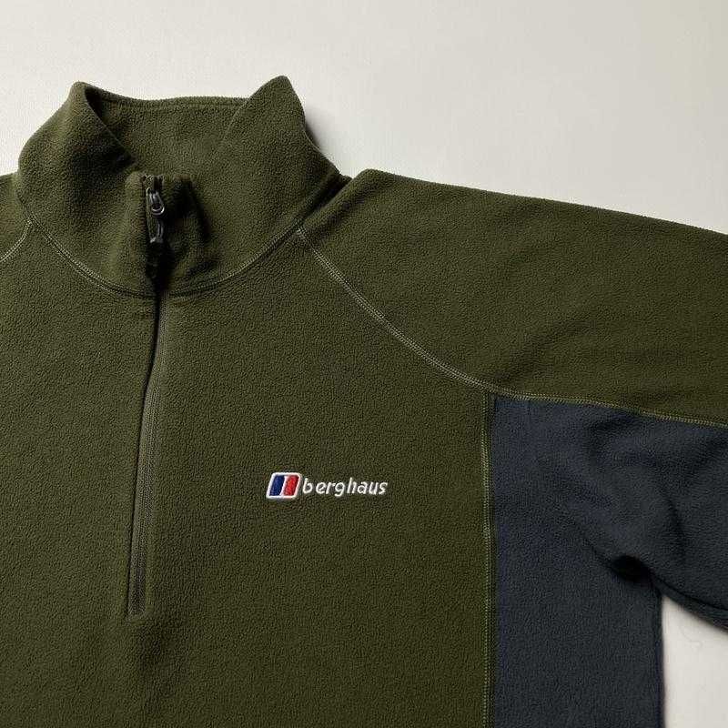 Berghaus флисовая кофта оригинал мужская 3/4 zip l-xl фліска худи