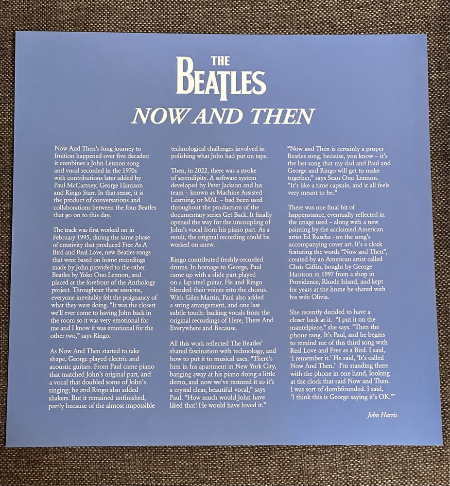 The Beatles - Now and then 12” LP