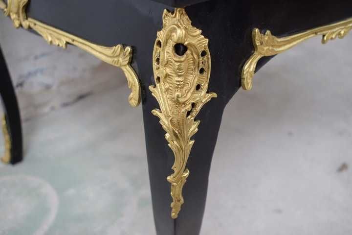 Piękny Stół Biurko Boulle - Okucia z Brązu - Unikat - Gabinet Biuro