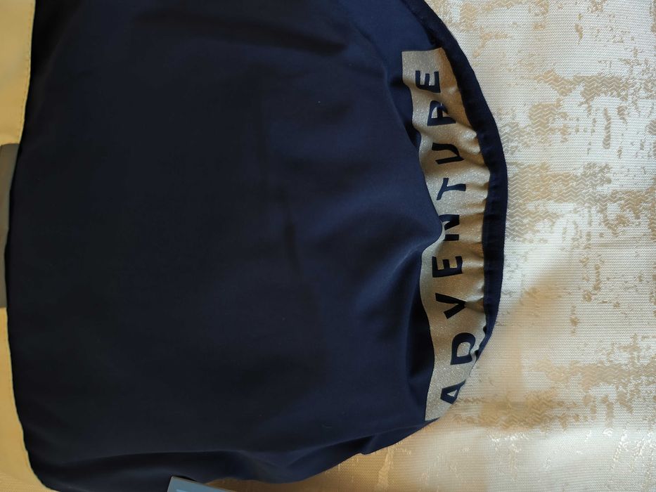 Casaco Impermeável azul e branco para Cão - Tamanho L