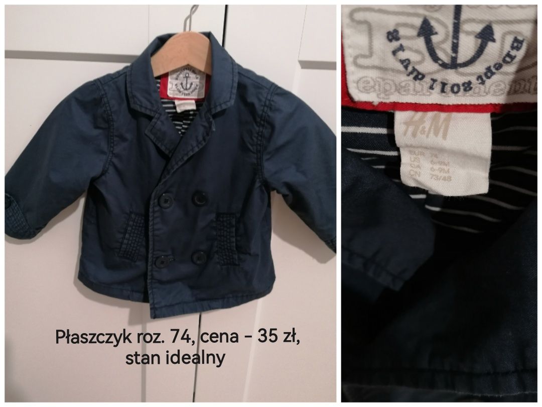 Płaszczyk H&M r.74 stan idealny.