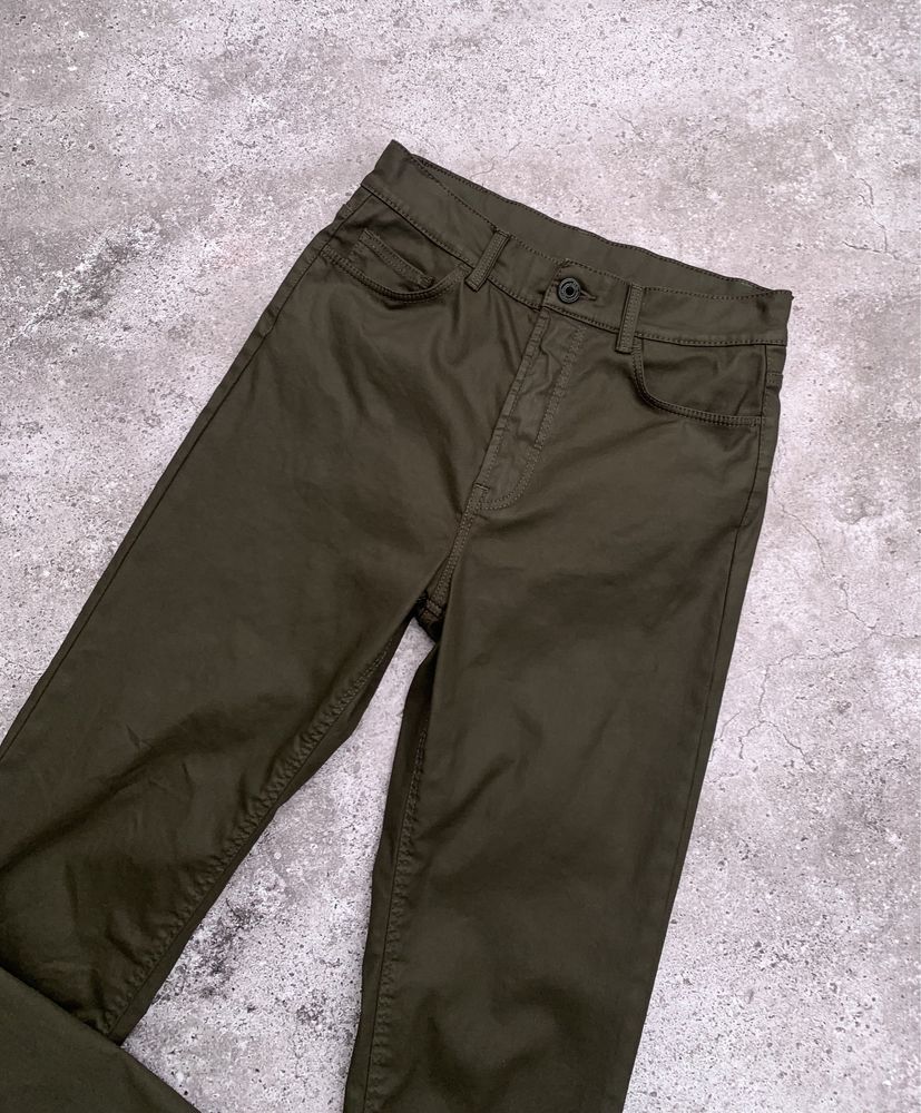 Брюки штаны Massimo Dutti S/M 36 размер вощеные с напылением кожаные