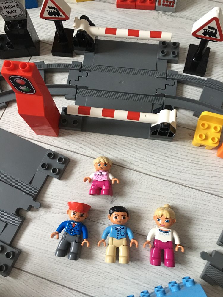 Zestaw Lego duplo kolejka pociąg parowy tory klocki