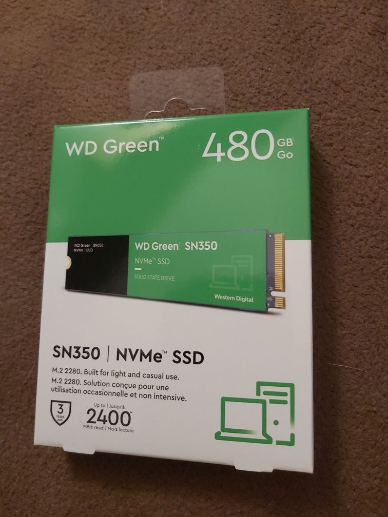 Dysk WD 480GB M.2 PCIe NVMe Green SN350