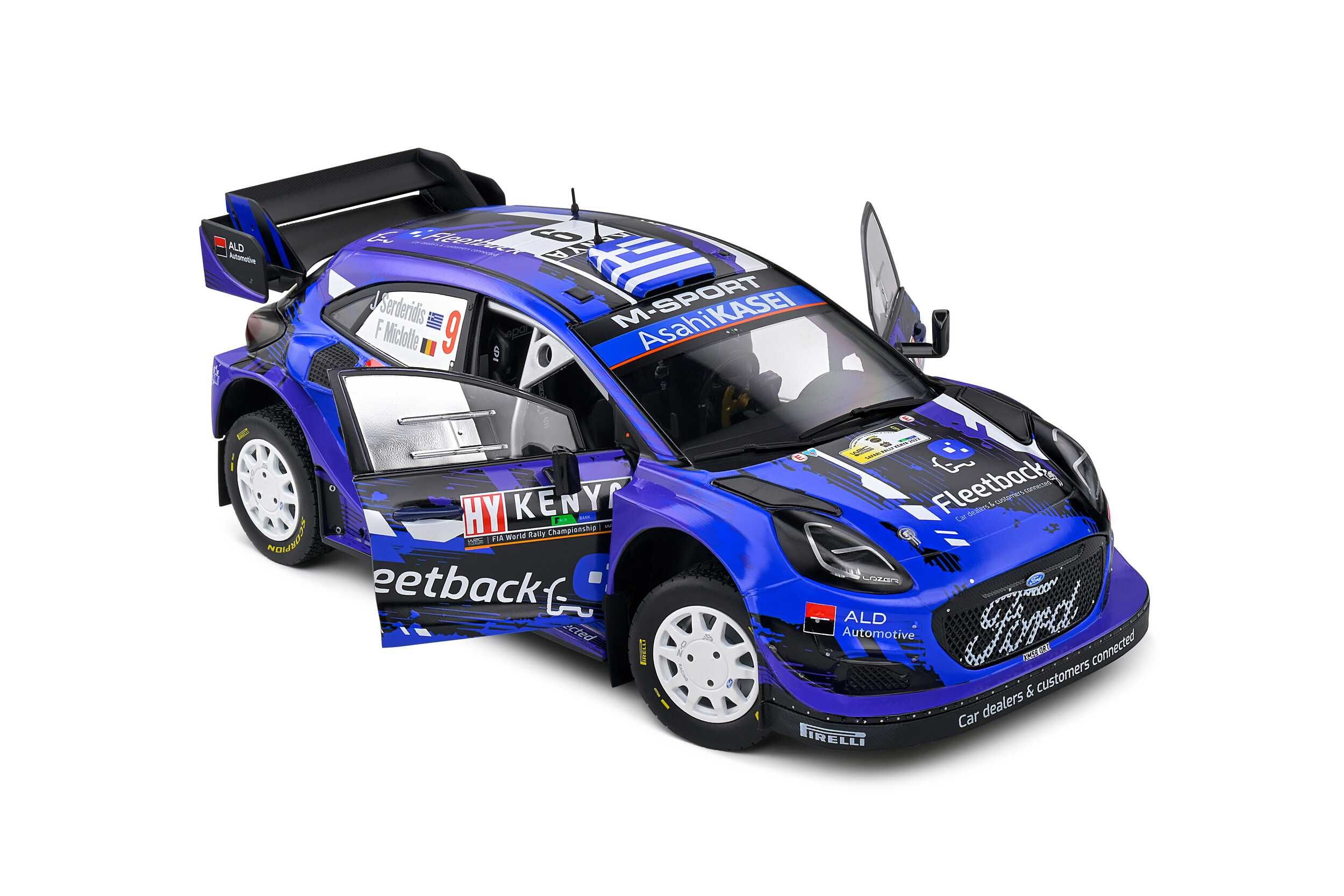 Ford Puma Rally1 Hybrid Rally Kenya 2022 #9 Serderidis Solido 1:18