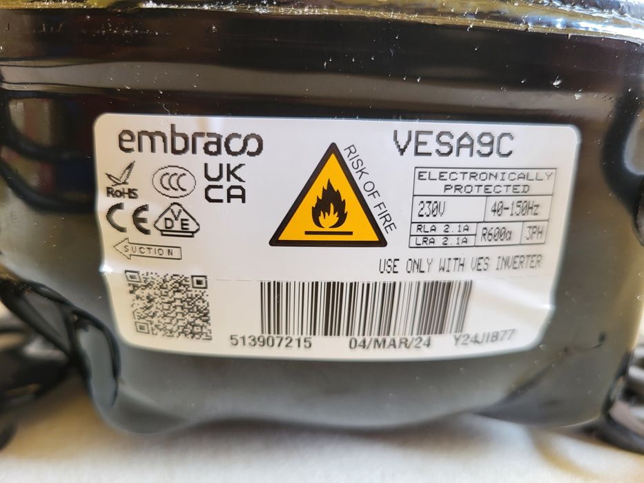 Sprężarka VESD9C do lodówki embraco
