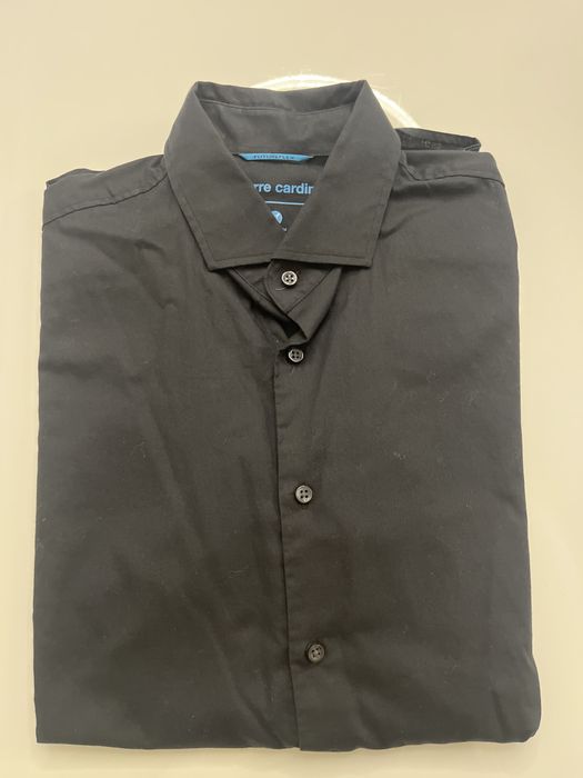 Elegancka męska czarna koszula Pierre Cardin