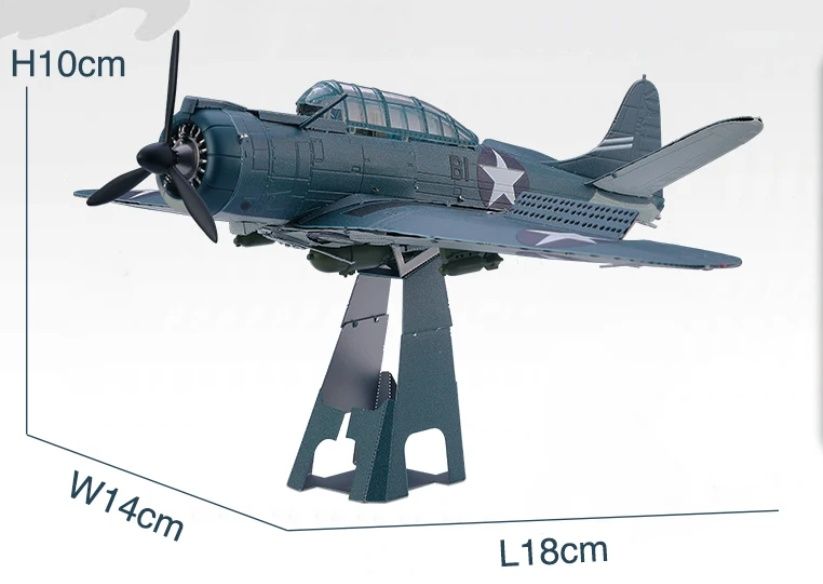 Конструктор металлический 3D пазл Армия Самолёт Douglas SBD Dauntless