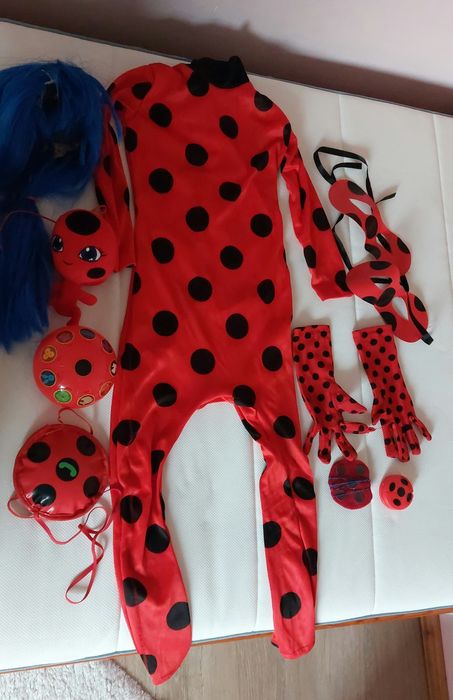Strój czerwona biedronka zestaw 98cm