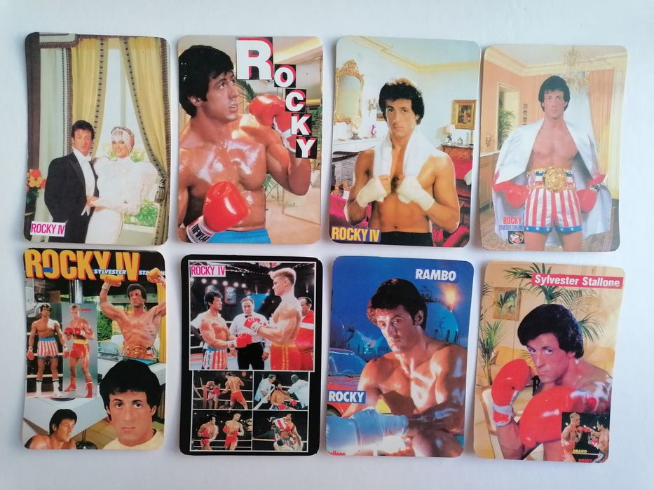 Conjunto de 8 calendários de 1987 do Rocky IV