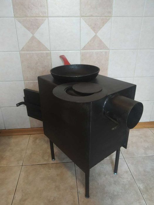 Печь буржуйка. Отопительная печь на дровах. Мобильная печь МОБІ.