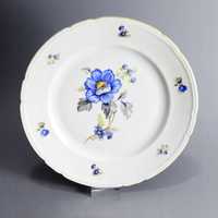 lata 30-te porcelanowa patera niebieskie kwiaty