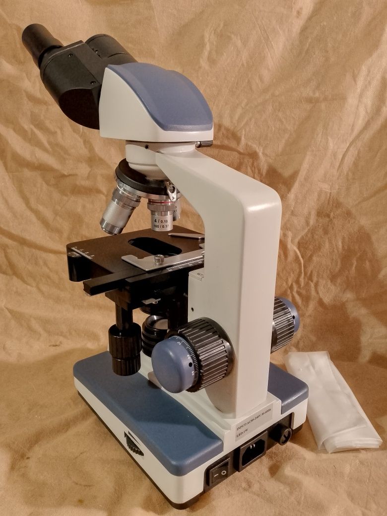 Mikroskop biolog. 1000x AmScope LED XY dwuoczny pzo studar zeiss delta