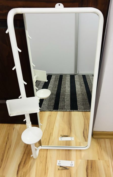 Lustro z półką Ikea MOJLIGHET białe .