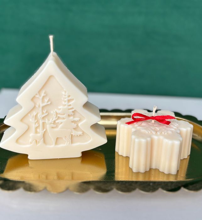 zestaw świec sojowych świątecznych