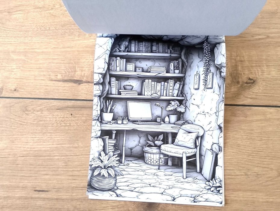 Cozy Corner, Przytulny kącik, kolorowanki dla dzieci i dorosłych.