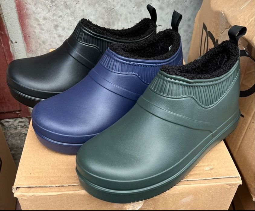 Зимові чоловічи калоші на піні з хутром . Різні кольори (41-46)