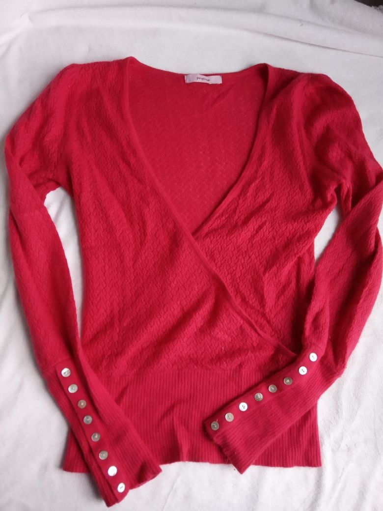 Sweterek kopertowy angora L