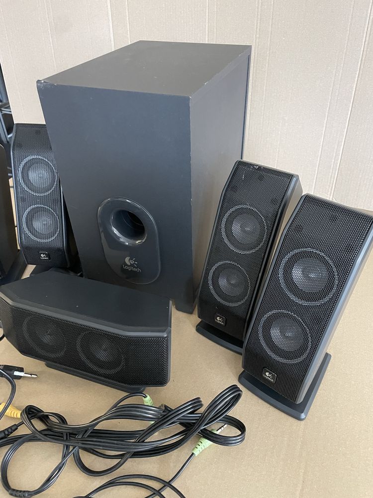 Zestaw głośników 5.1 Logitech X-540 – 140W – Sprawny, z okablowaniem