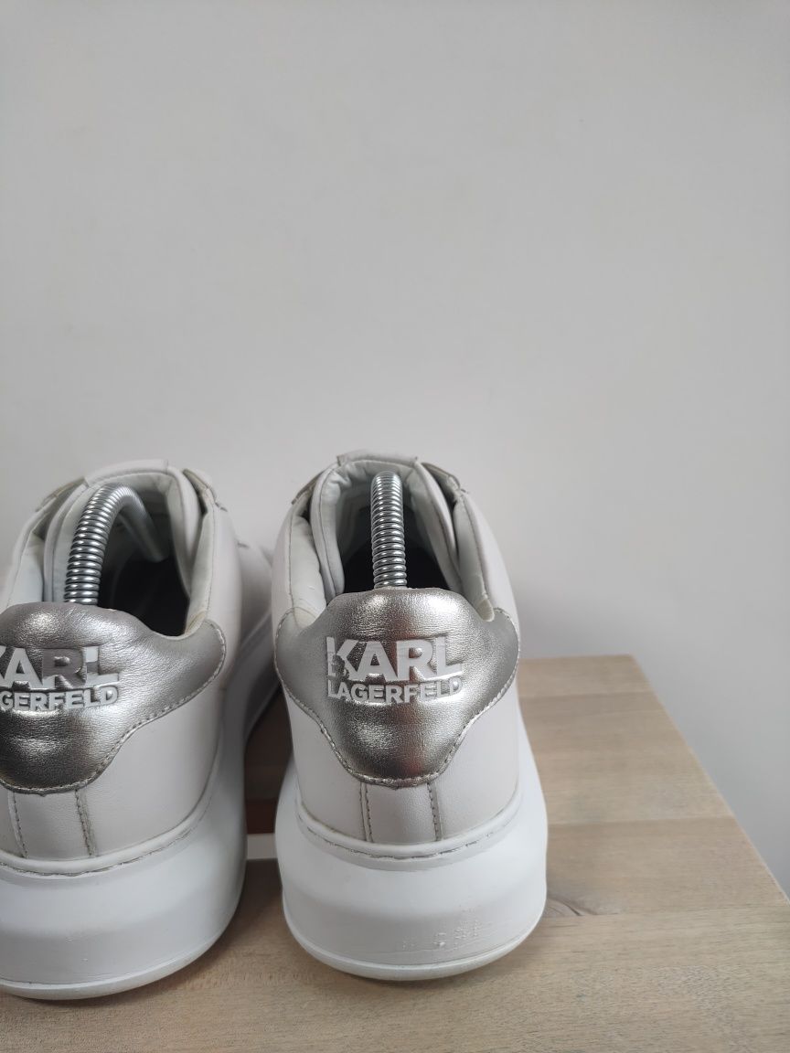 Sneakersy białe damskie KARL Lagerfeld Kapri Ikonic Lo Lace Rozmiar 41