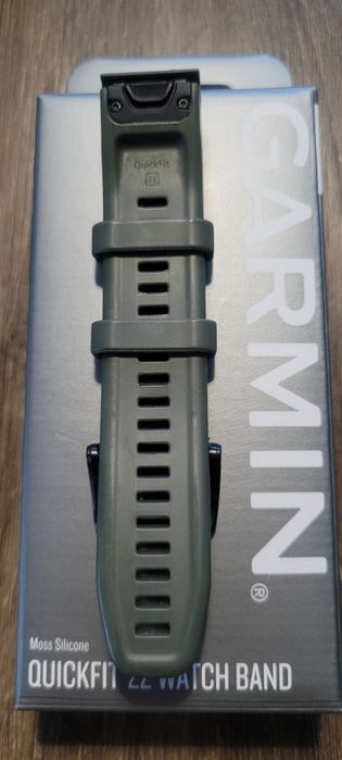 Oryginalny pasek silikonowy Garmin Quickfit 22mm oliwkowy