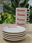 Conjunto de 5 chávenas e pires de café - Caravela