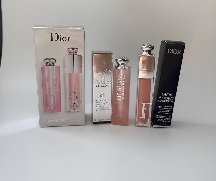 Набір Dior блиск та бальзам 001 pink