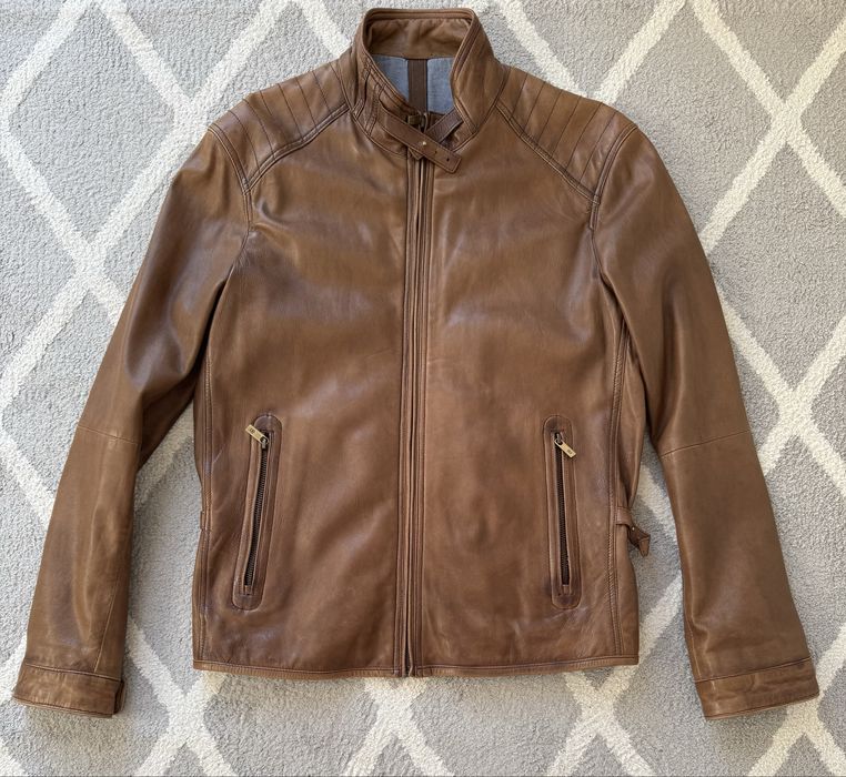 Kurtka skórzana Massimo Dutti