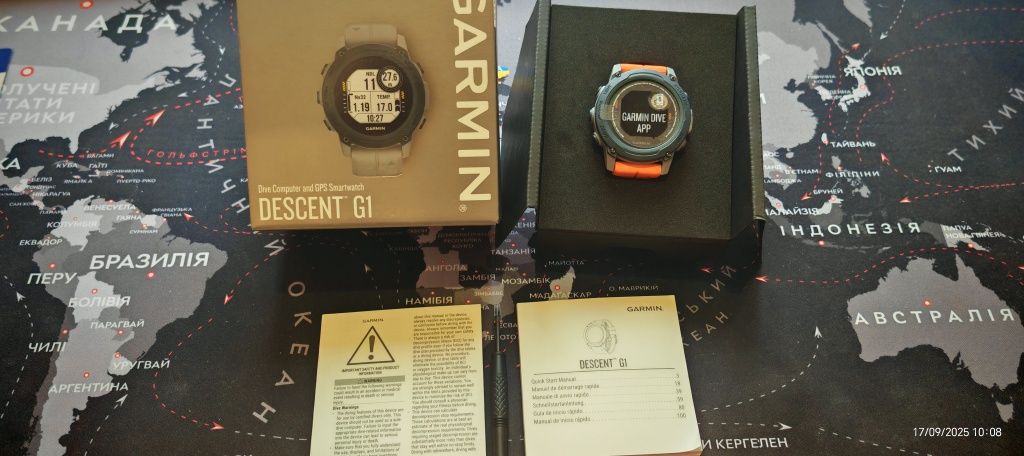 Годинник Дайв комп'ютер Garmin Descent G1 аналог MK3i, Fenix, Marq