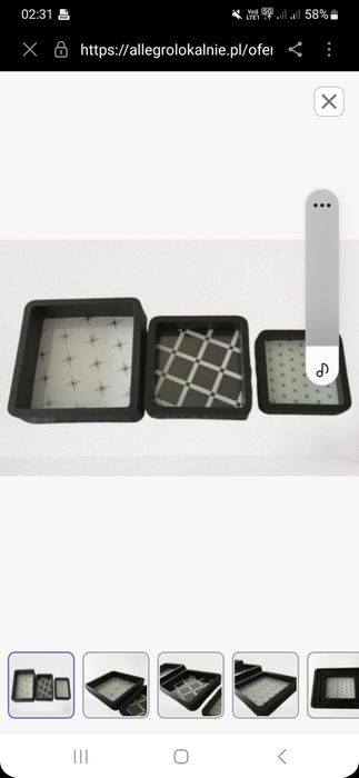 3 różnej wielkości ramki na zdjęcia w czarnej obudowie