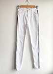 Camaieu - Białe spodnie rurki - rozmiar XS - skinny z lamówką basic