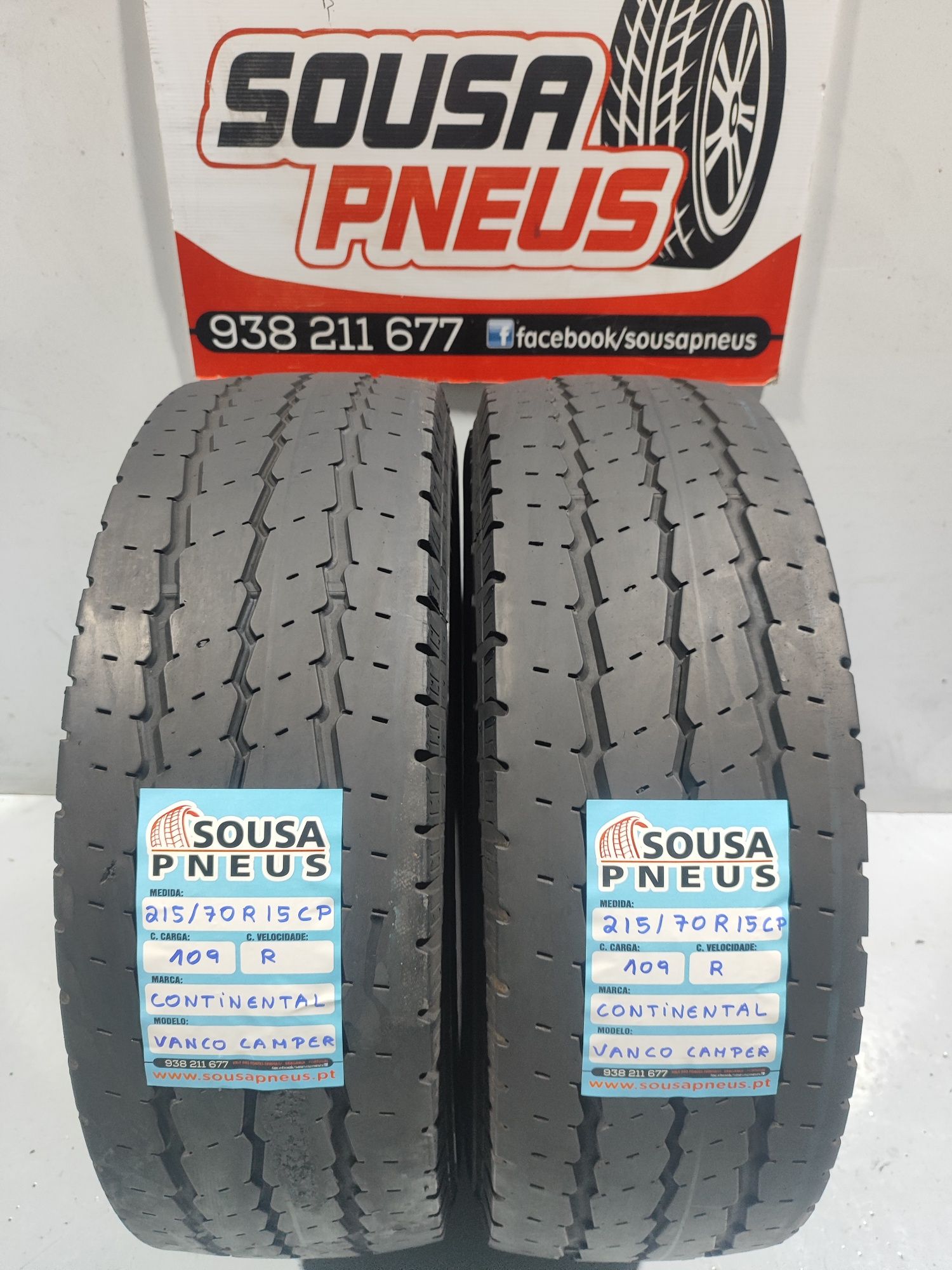 2 pneus semi novos 215-70R15CP Continental - Oferta dos portes