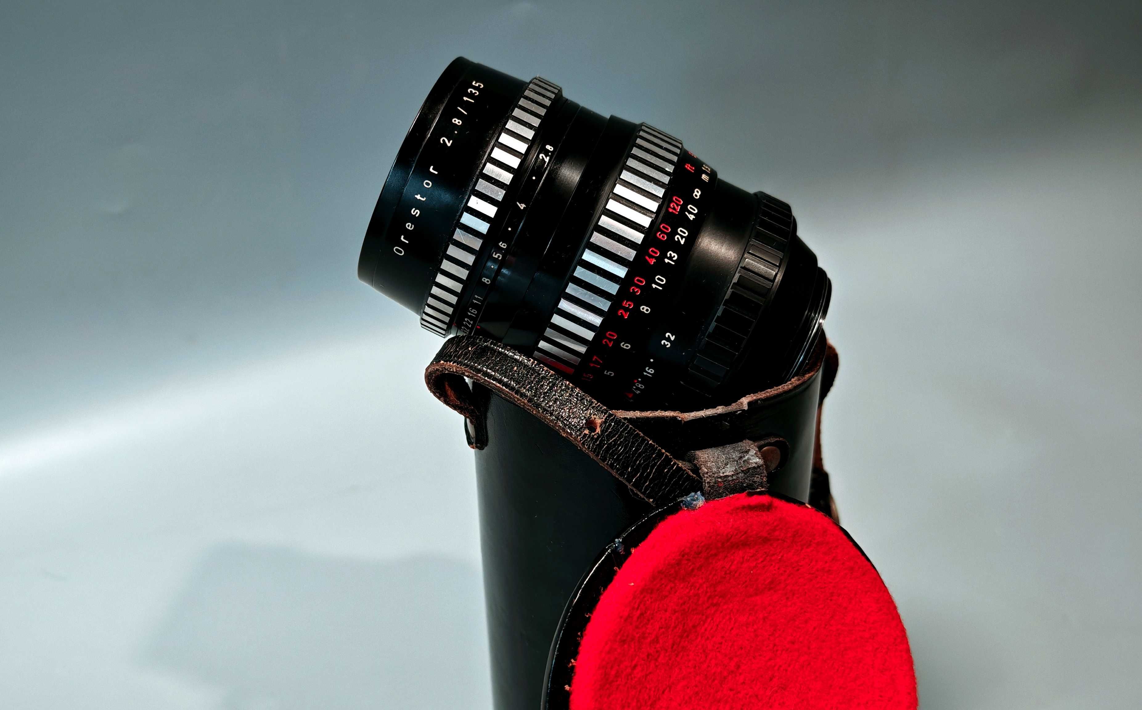 Obiektyw Meyer Optik Görlitz Oreston 135mm 2,8 gwint M42 GERMANY Zebra