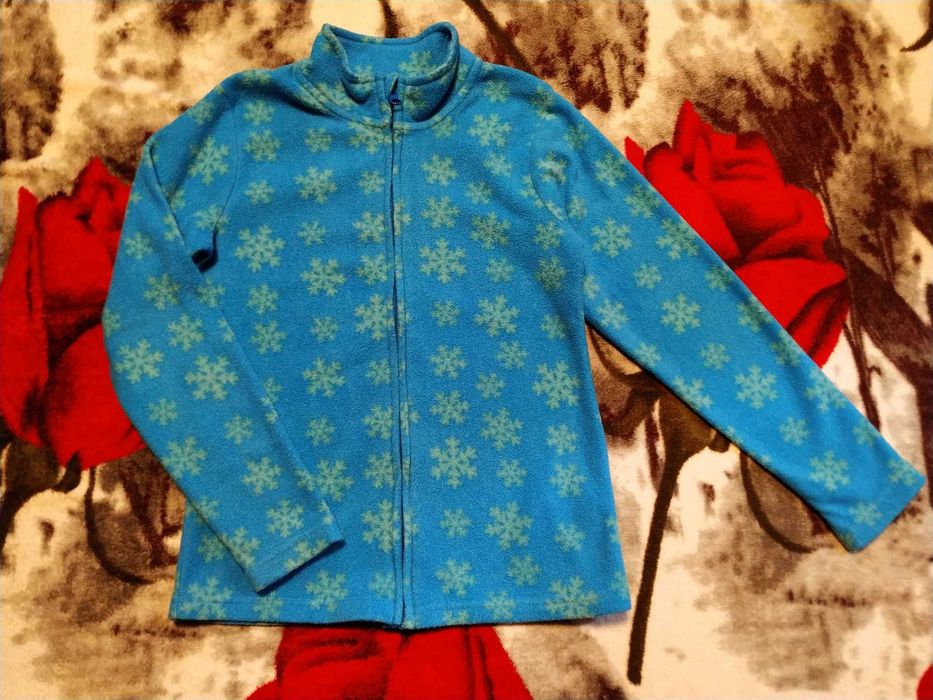 Тепла фліска,кофта на замку для дівчинки 9-10 р-Crivit