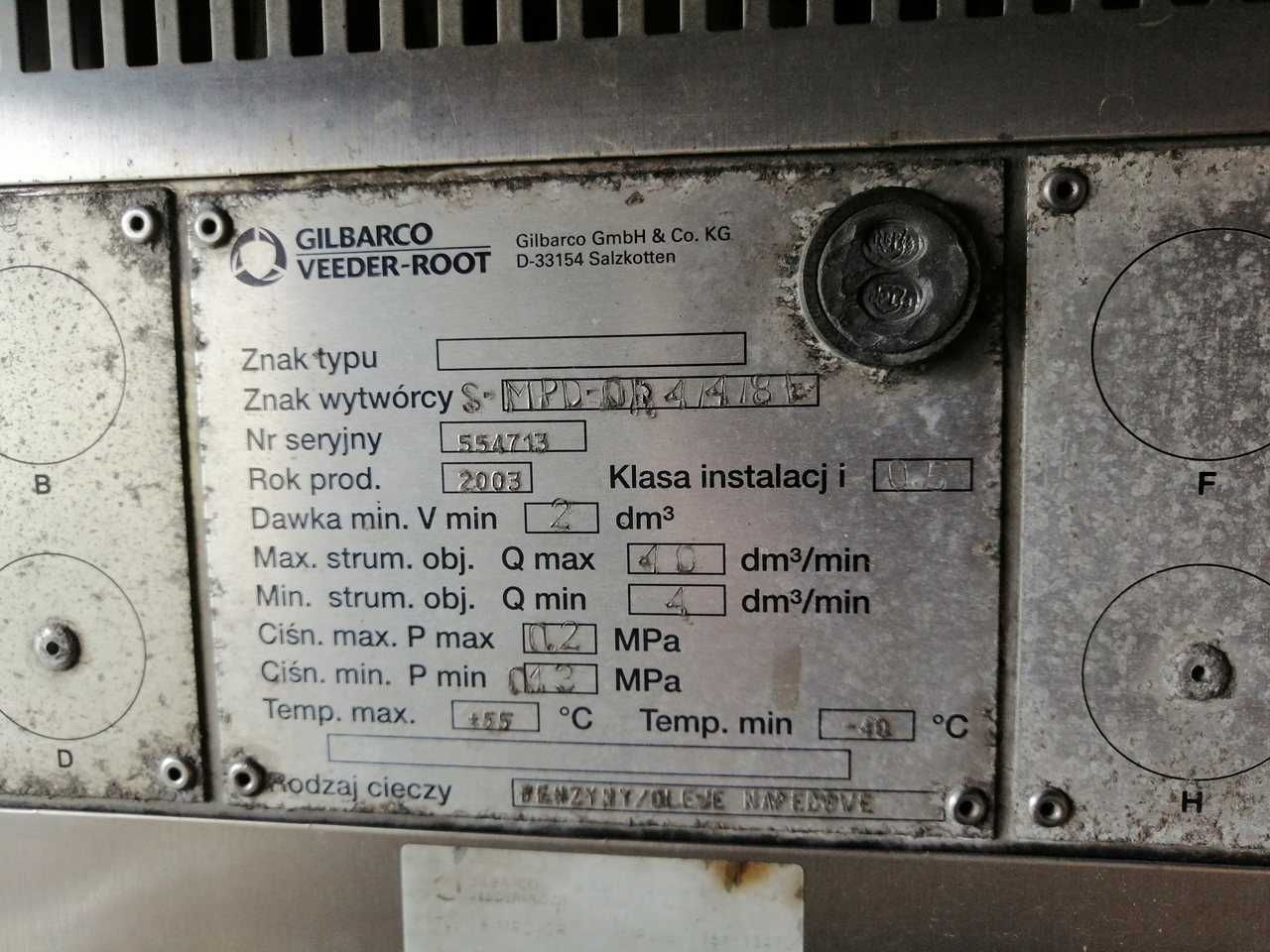 Dystrybutory Gilbarco Veeder-Root 8 - wężowy