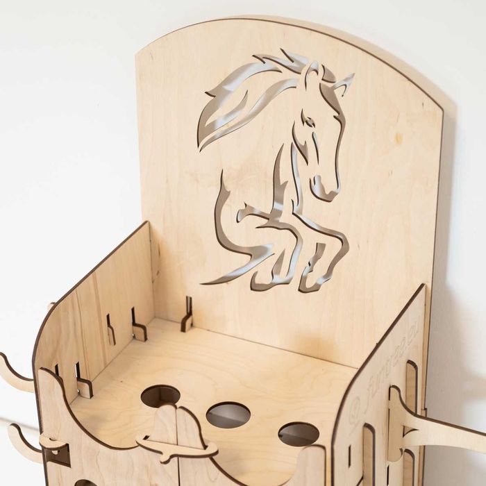 Stajnia drewniana dla 1-2 Hobby Horse konik na kiju stojak